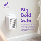Baby Block extra large outlet cover box open lid showing interior capacity