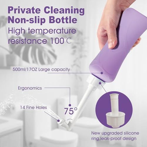 Upside down peri bottle design for postpartum perineal cleansing
