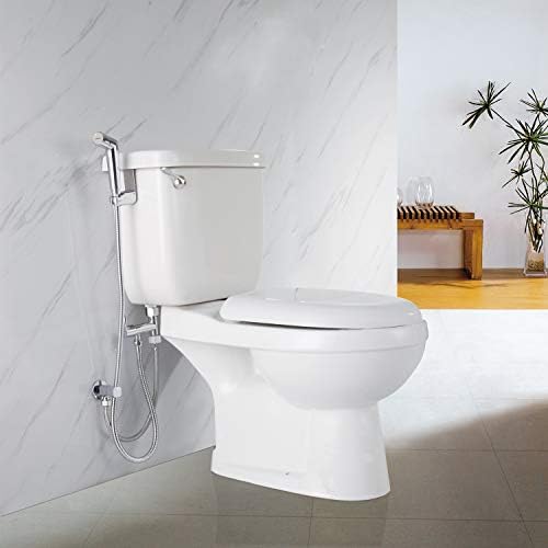 Chrome finish bidet sprayer head with adjustable spray