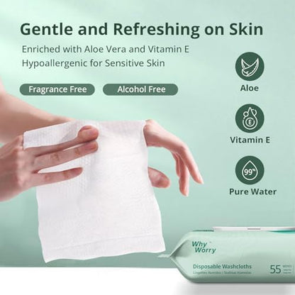 AllSett Health adult wet washcloths single wipe dispensing demonstration