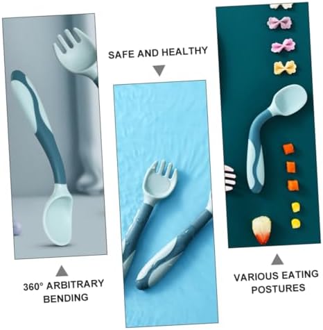 Soft food grade flexible toddler tableware set in two colors