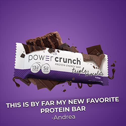 Power Crunch Protein Wafer Bars, High Protein Snacks with Delicious Taste, Triple Chocolate, 1.4 Ounce (12 Count) - Image 7