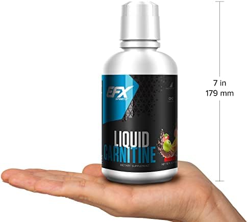 EFX Sports L-Carnitine Liquid serving size and directions panel