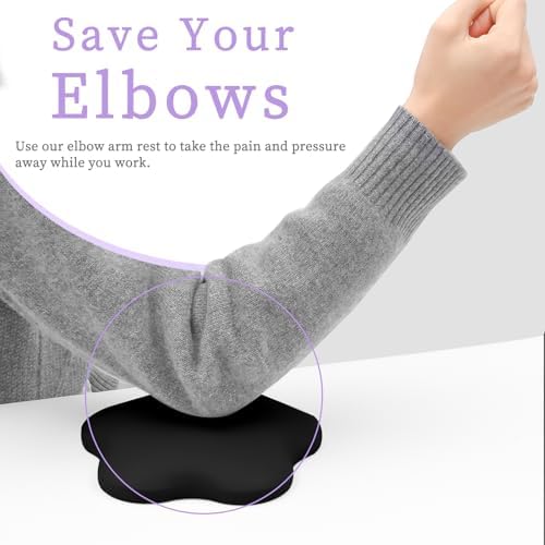 Side angle view of Yingjee soft elbow pad for manicure desk