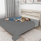 Close-up of the four-layer quilted leakproof fabric structure on the Easy-Going dog bed cover