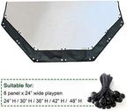YGCASE heavy duty pet enclosure canopy layout showing 16 premium tie points for aerial predator safety