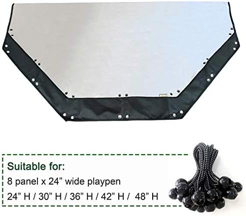 YGCASE heavy duty pet enclosure canopy layout showing 16 premium tie points for aerial predator safety