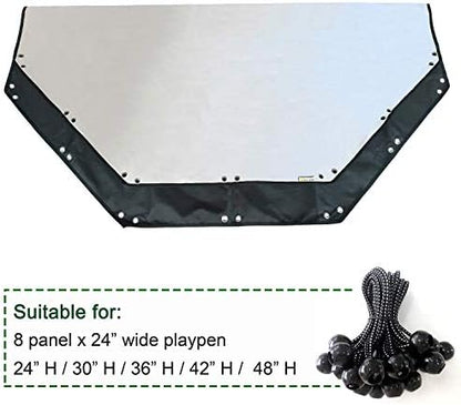 YGCASE heavy duty pet enclosure canopy layout showing 16 premium tie points for aerial predator safety
