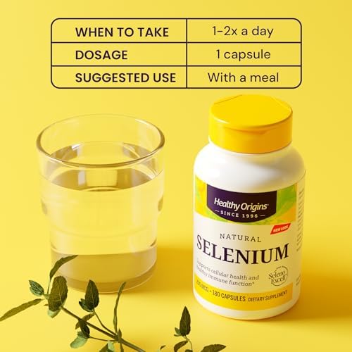 USA imported Healthy Origins Selenium 200 mcg 180 capsules premium cell defense supplement