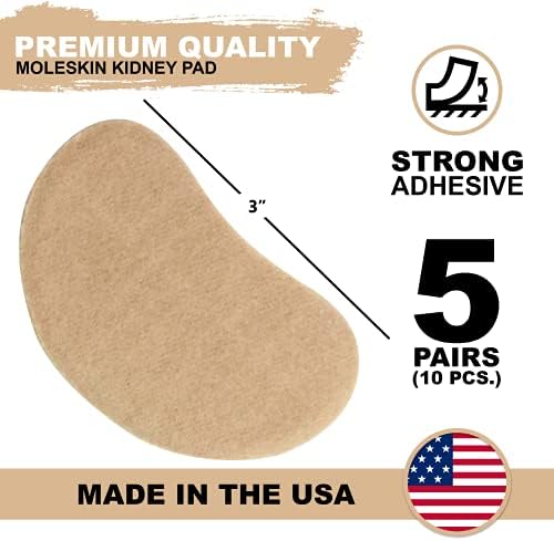 Precut kidney shaped moleskin blister bandages for foot pressure relief