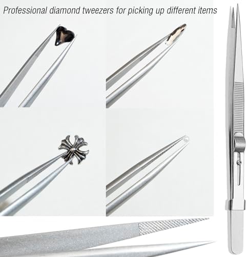 Adjustable precision tweezers included in Light Rain nail tool kit