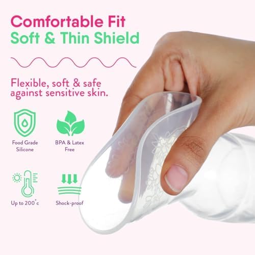 Premium food grade silicone breast pump with circular flap design for comfortable suction.