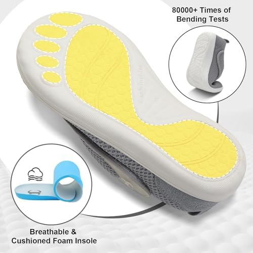 Bottom view of the non-slip rubber sole on women's barefoot walking shoes.