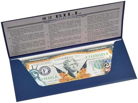 LEKA NEIL uncirculated commemorative 2 dollar bill colorized patriotic artwork close up