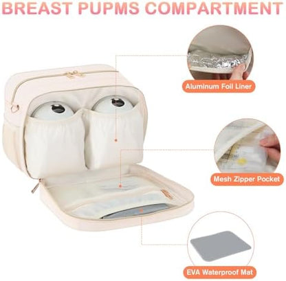 Piioser insulated travel bag showing interior bottle storage