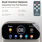 Ranjova foot spa showing touchscreen pro color display and remote control