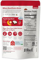 Once Upon A Farm dairy free probiotic toddler snacks pouch layout.