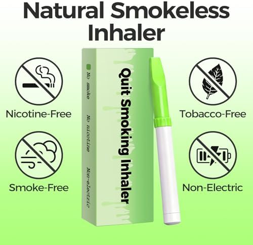 Two pieces of nicotine free non electric habit replacement sticks for craving relief.