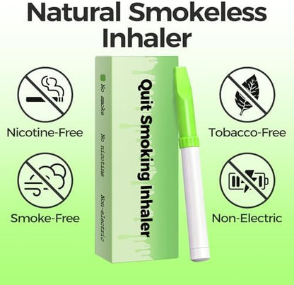 Two pieces of nicotine free non electric habit replacement sticks for craving relief.