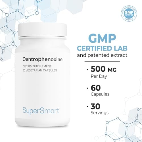 Supersmart Centrophenoxine 60 vegetarian capsules open bottle
