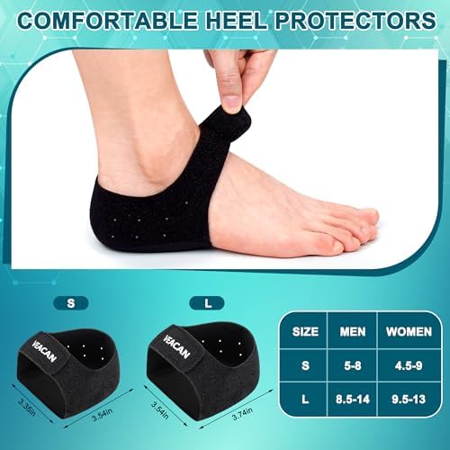 Gel padded heel protectors showing shock absorbing silica gel layer.
