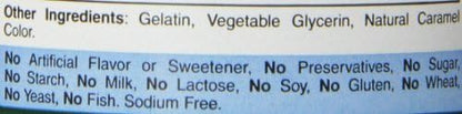 Puritan's Pride natural flax oil 1000mg amber colored softgels packaging detailed view