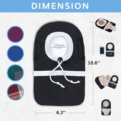 GBmates colostomy bag protector in floral print for skin irritation relief.