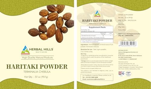 Authentic Herbal Hills Haritaki powder resealable pouch