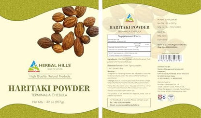 Authentic Herbal Hills Haritaki powder resealable pouch