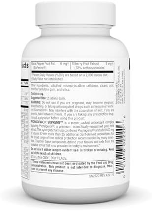 Close up of the berry and botanical complex description on the authentic USA imported Source Naturals supplement bottle.