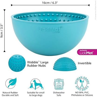 LickiMat Wobble Dog Slow Feeder Filled With Peanut Butter