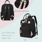 Loradi waterproof diaper backpack top handles and padded shoulder straps