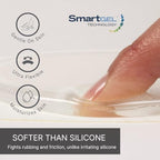 Close up of SmartGel material infused with aloe and vitamin E.