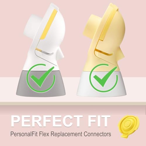 Close up view of premium flexible breast pump replacement parts