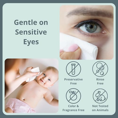 Person using MyHalos hydrating wipe to cleanse eyelid for computer vision syndrome relief