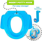 USA manufactured Nickelodeon toilet seat for kids showing the rear storage hook slot