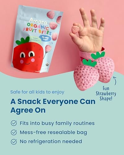 Amara allergy friendly dairy free fruit bites back nutrition label