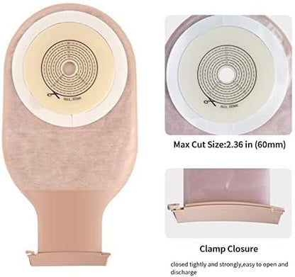 Heagimed ostomy supplies showing cut to size hydrocolloid barrier backing paper