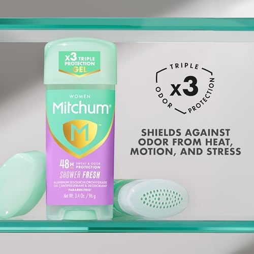 Mitchum women shower fresh scent deodorant stick pack of 2 placed together