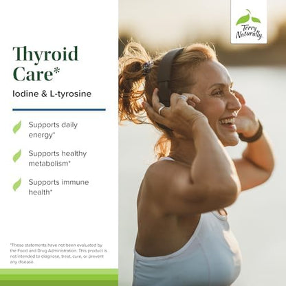 Terry Naturally Thyroid Care 120 Capsules front view bottle for metabolism support