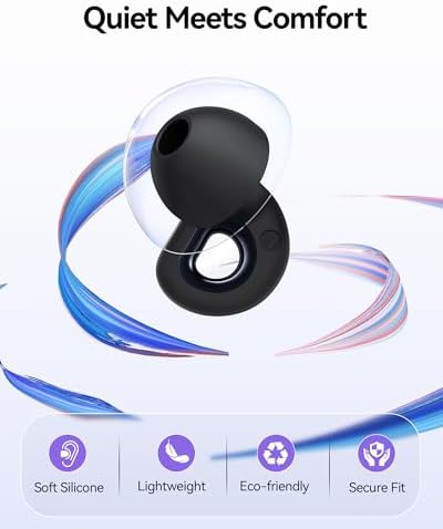Close up view of the triple seal high density acoustic silicone ear tip structure