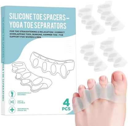 Medical grade gel toe separators for bunion relief