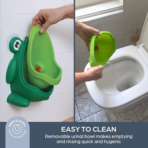 Wall mounted boy urinal with removable bowl