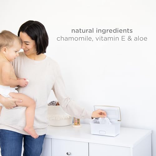 Ubbi fragrance free water wipes value pack showing flip top lid closure