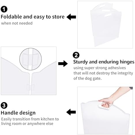 Feoyoho acrylic dog gate for house showcasing the thick transparent panels