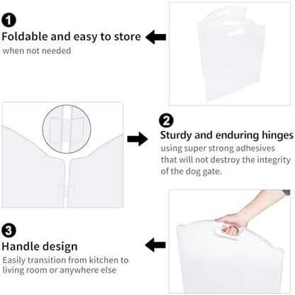 Feoyoho acrylic dog gate for house showcasing the thick transparent panels