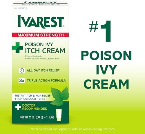 Maximum strength poison oak and sumac relief cream by Ivarest 56g tube