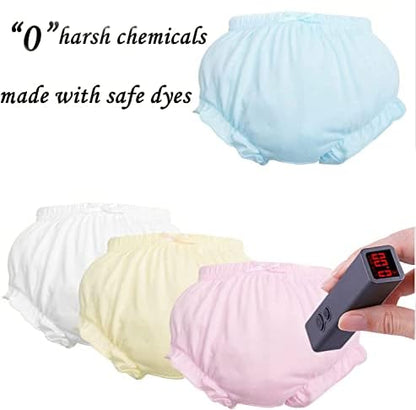 Multi-color set of Baby Amabc diaper covers for toddler girls