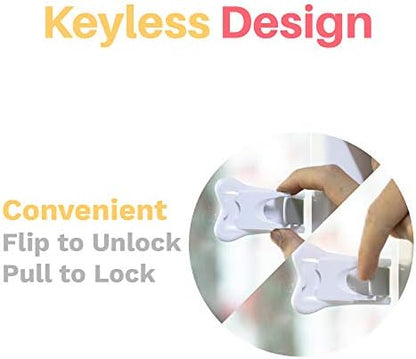White plastic Inaya safety lock mechanism detail