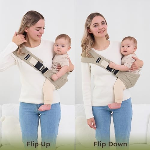 Side profile of Auyeazgo premium cotton toddler carrier